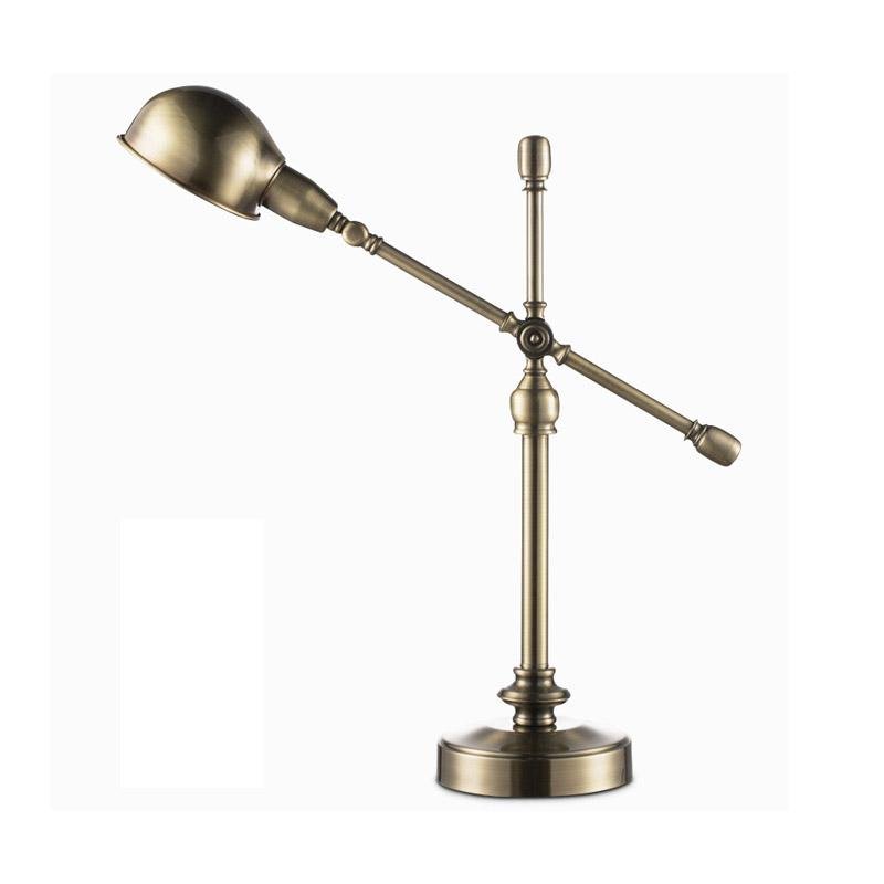 Vintage Metallic Dome Adjustable Desk Lamp with Flexible Arm for Study and Office-Lighom