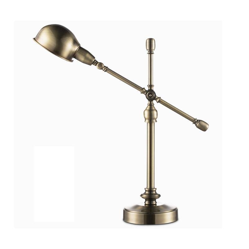 Vintage Metallic Dome Adjustable Desk Lamp with Flexible Arm for Study and Office-Lighom