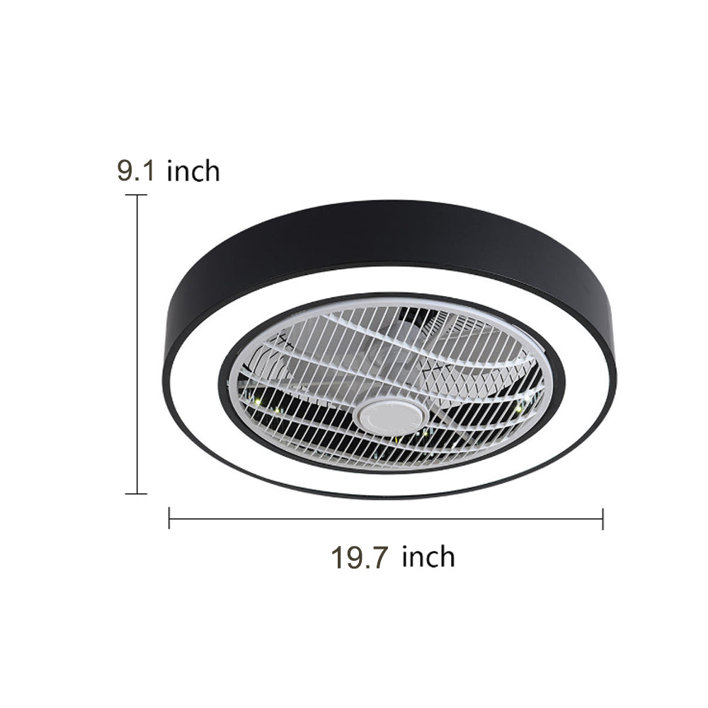 Compact Round Iron Modern Bladeless Fan