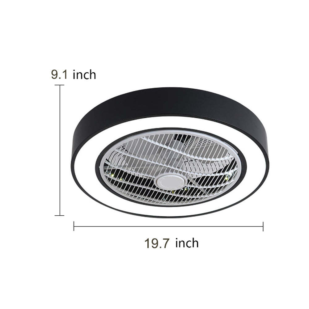 Compact Round Iron Modern Bladeless Fan