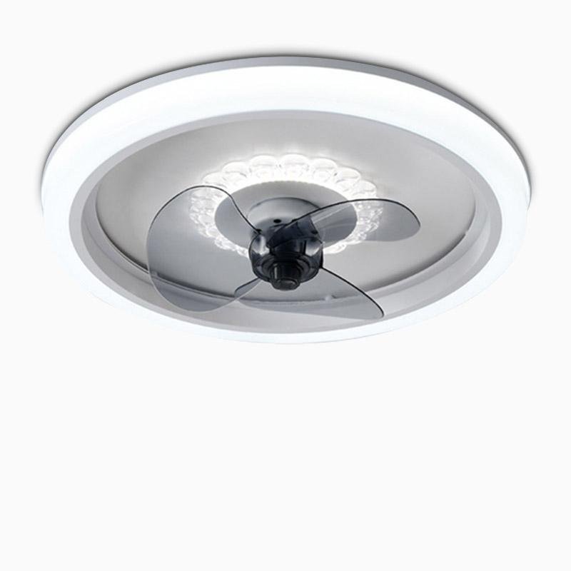 Round LED Modern Ceiling Fan Light with Remote