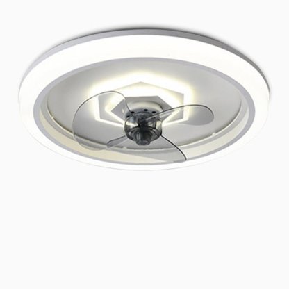 Round LED Modern Ceiling Fan Light with Remote
