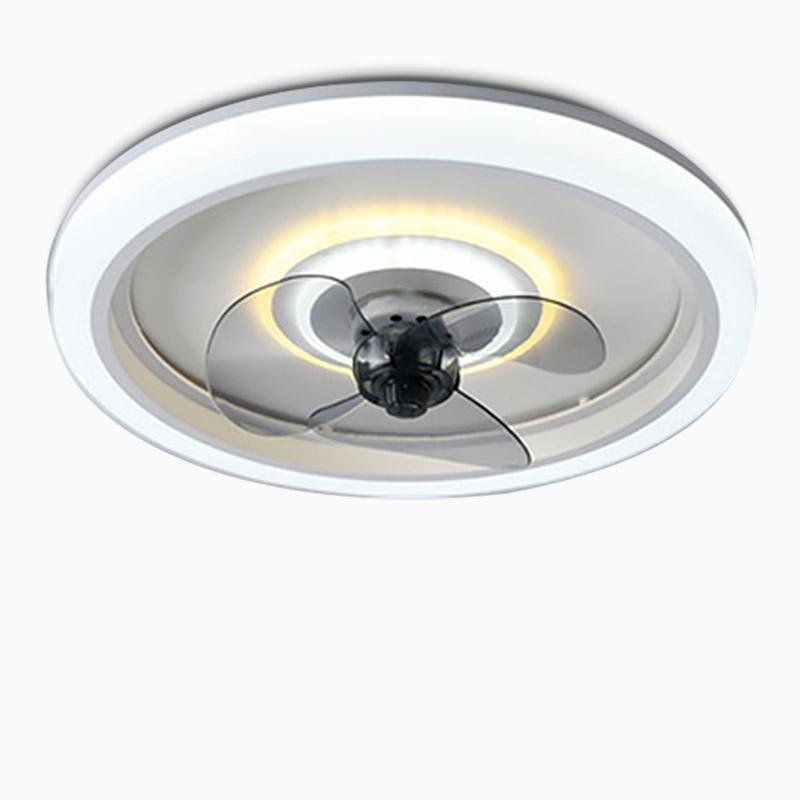 Round LED Modern Ceiling Fan Light with Remote