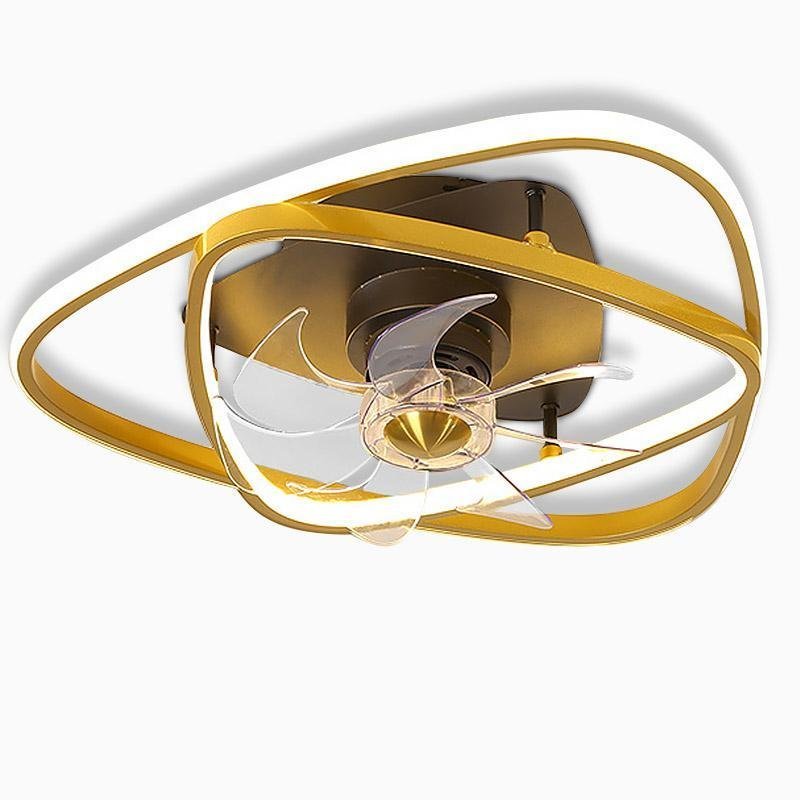 Gold Industrial Remote LED Ceiling Fan