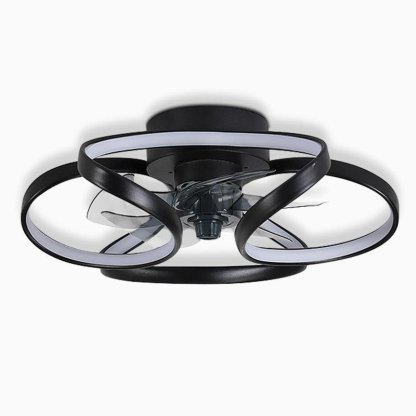 Flower LED Modern Flush Mount Ceiling Fan Lights with Remote Control-Lighom