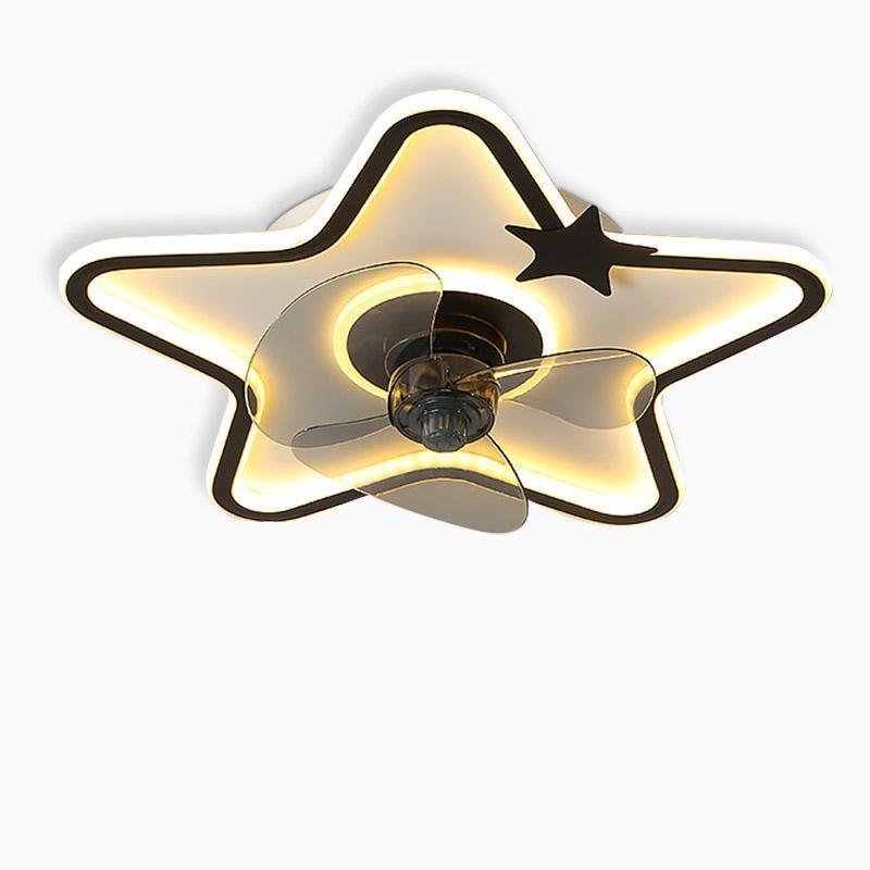 LED Star-Shaped Kids Remote Ceiling Fan