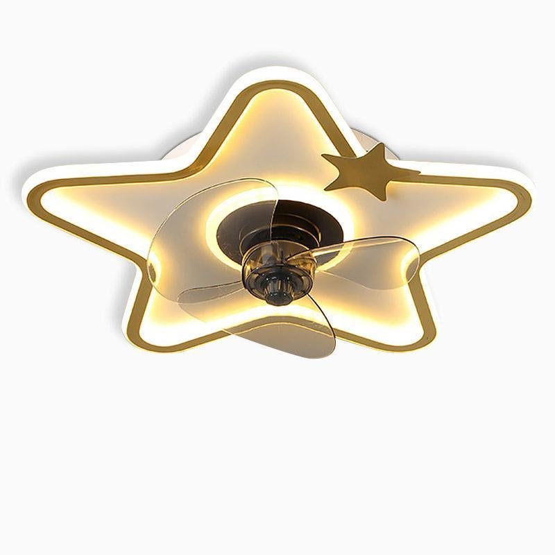 LED Star-Shaped Kids Remote Ceiling Fan
