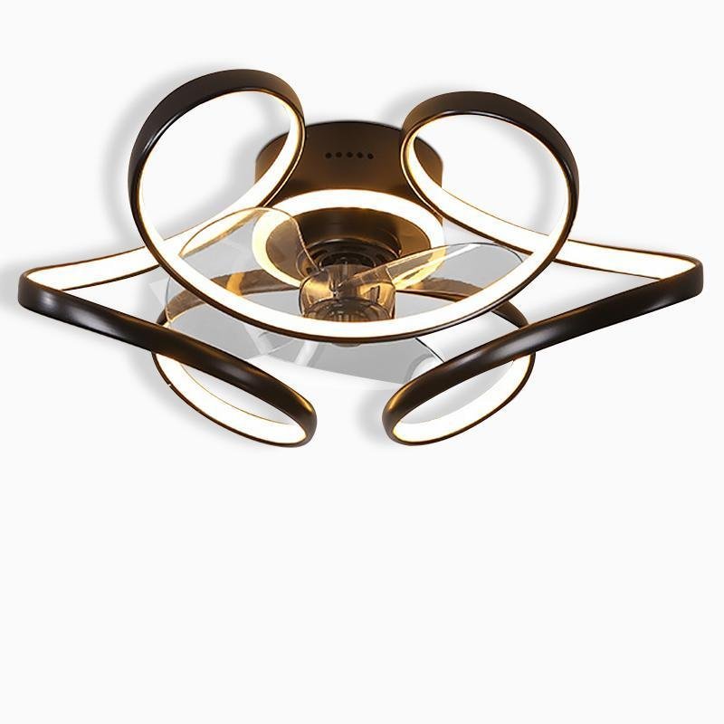 18" Flower Modern Ceiling Fan Chandelier with Remote