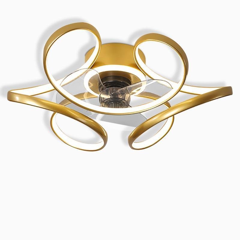 18" Flower Modern Ceiling Fan Chandelier with Remote