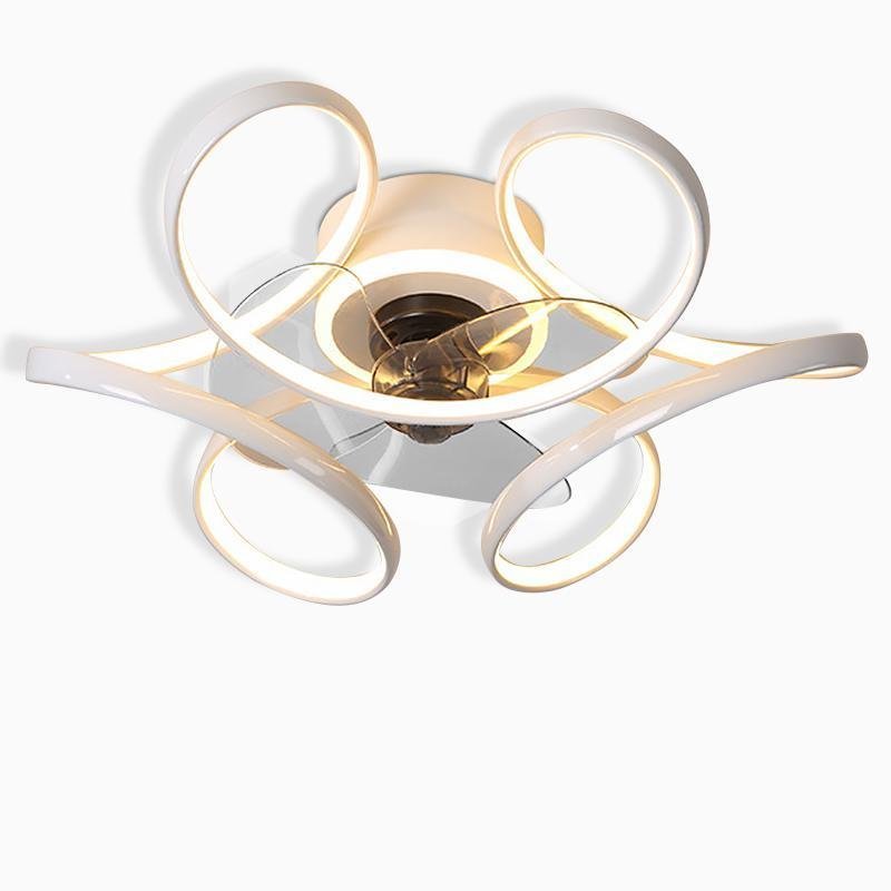 18" Flower Modern Ceiling Fan Chandelier with Remote
