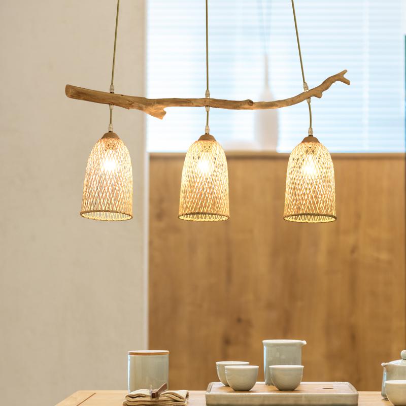 Tiny Delicate Wood Decorative Chandelier
