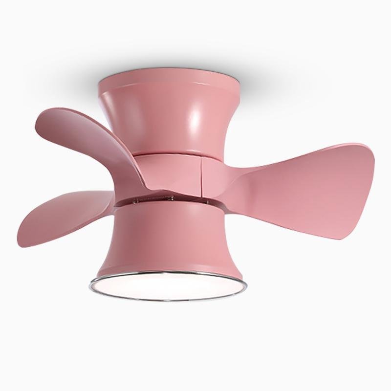 3-Curved-Blade Small LED Ceiling Fan