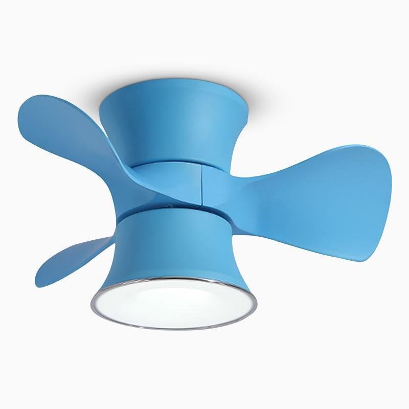 3-Curved-Blade Small LED Ceiling Fan
