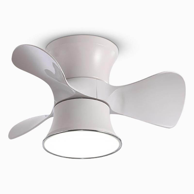 3-Curved-Blade Small LED Ceiling Fan