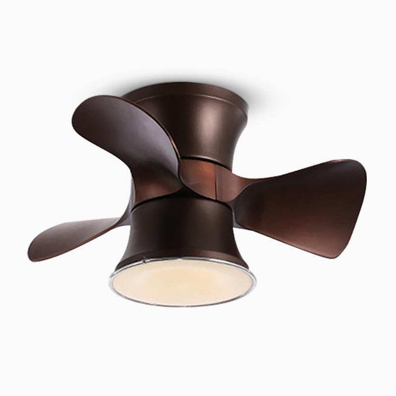3-Curved-Blade Small LED Ceiling Fan