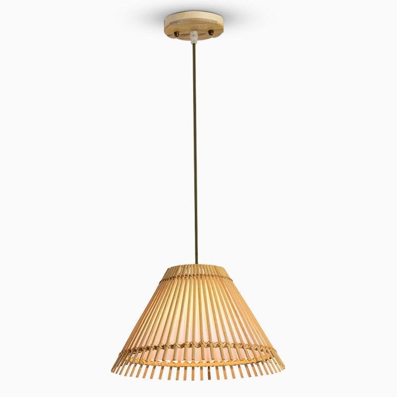 Decorative Long Bar Brisk Bamboo Shade Pendant Light