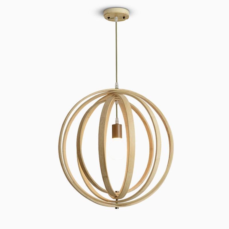 Curvy Light Brown Boho LED Pendant Light