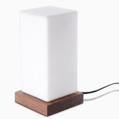 Cube Wooden Battery Operated LED Accent Kids Lamp-Lighom