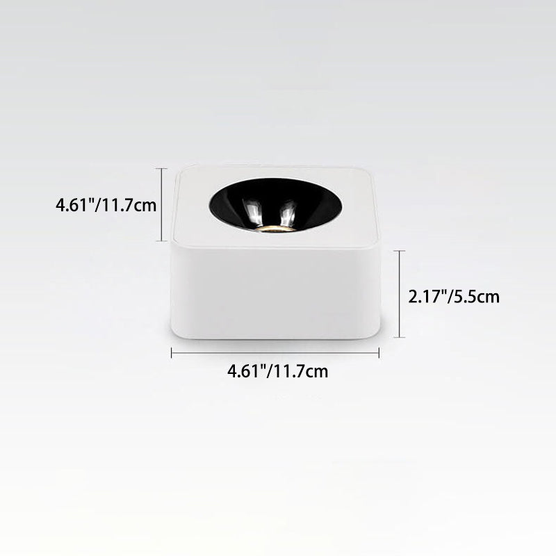 Minimalist Square Aluminum LED Spotlight Flush Ceiling Light