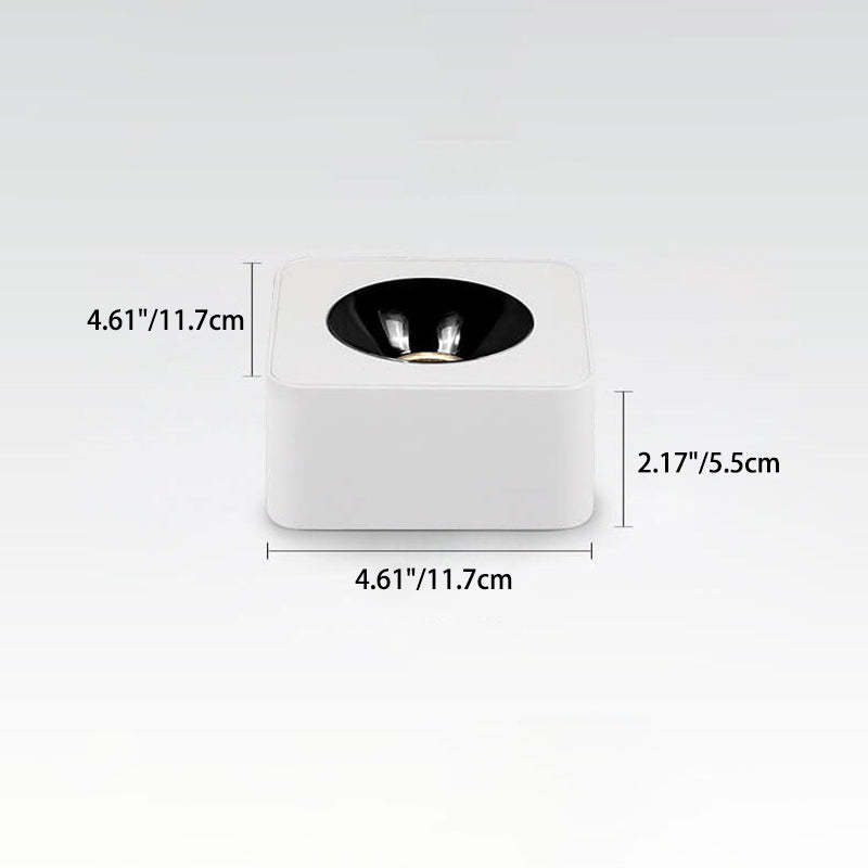 Minimalist Square Aluminum LED Spotlight Flush Ceiling Light
