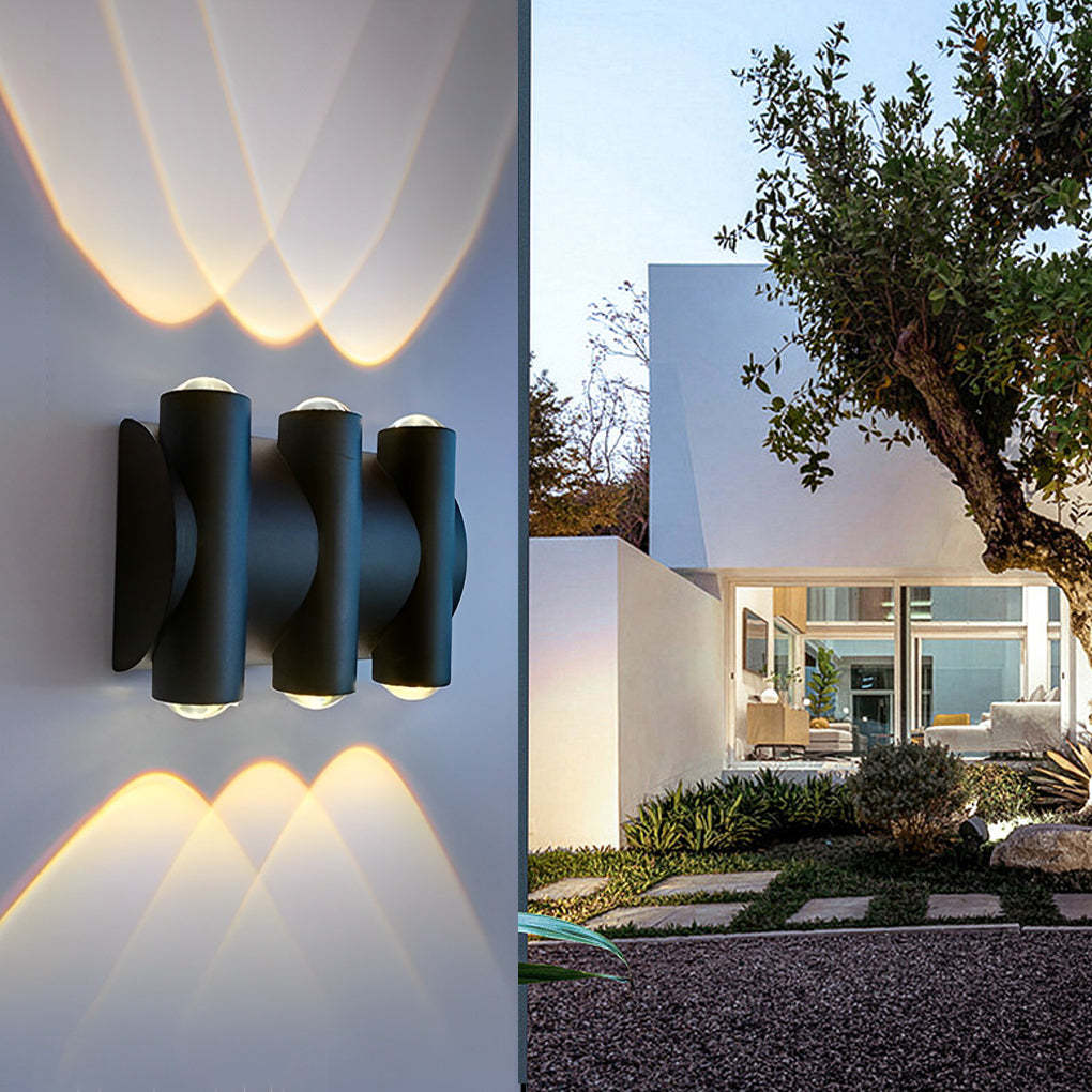 Up and Down Light LED Waterproof Black Modern Wall Washer Light Wall Lamp-Lighom