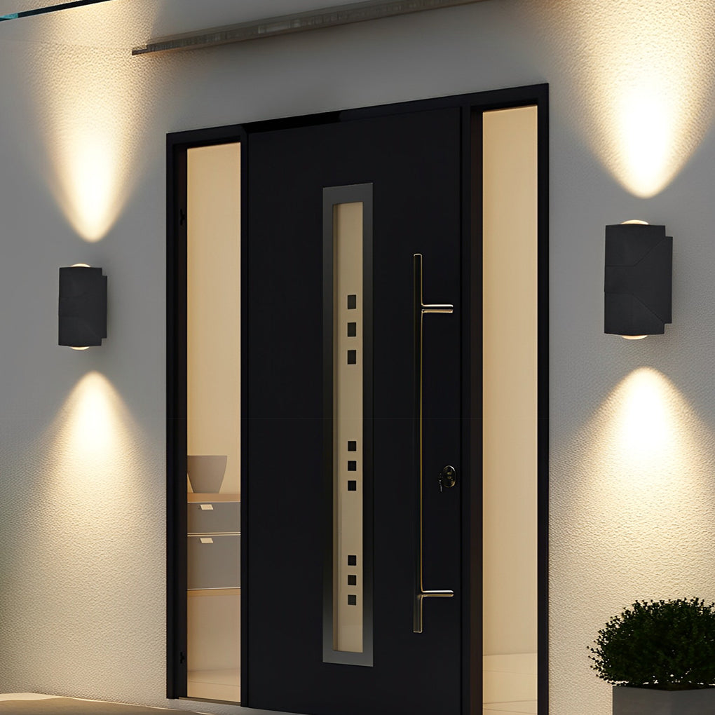 Adjustable Up Down Motion Sensor Black Wall Lamp