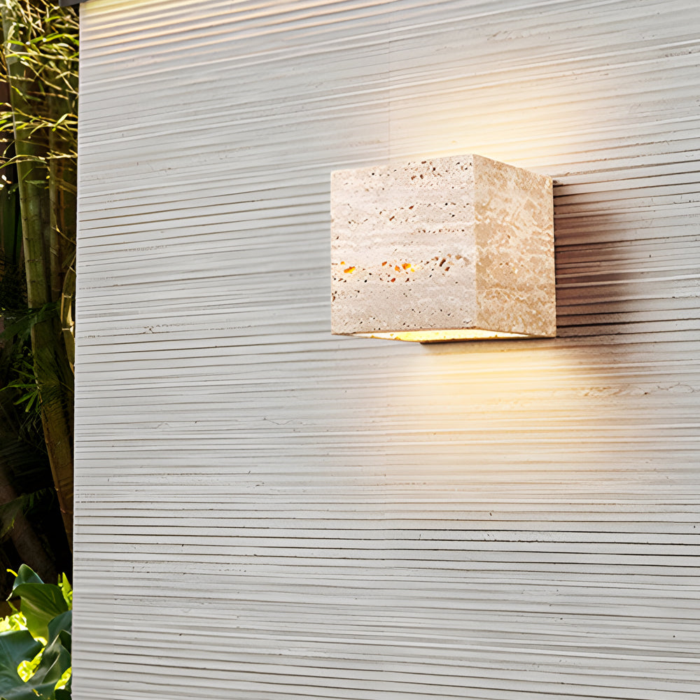 Wabi-Sabi Travertine LED Wall Sconce