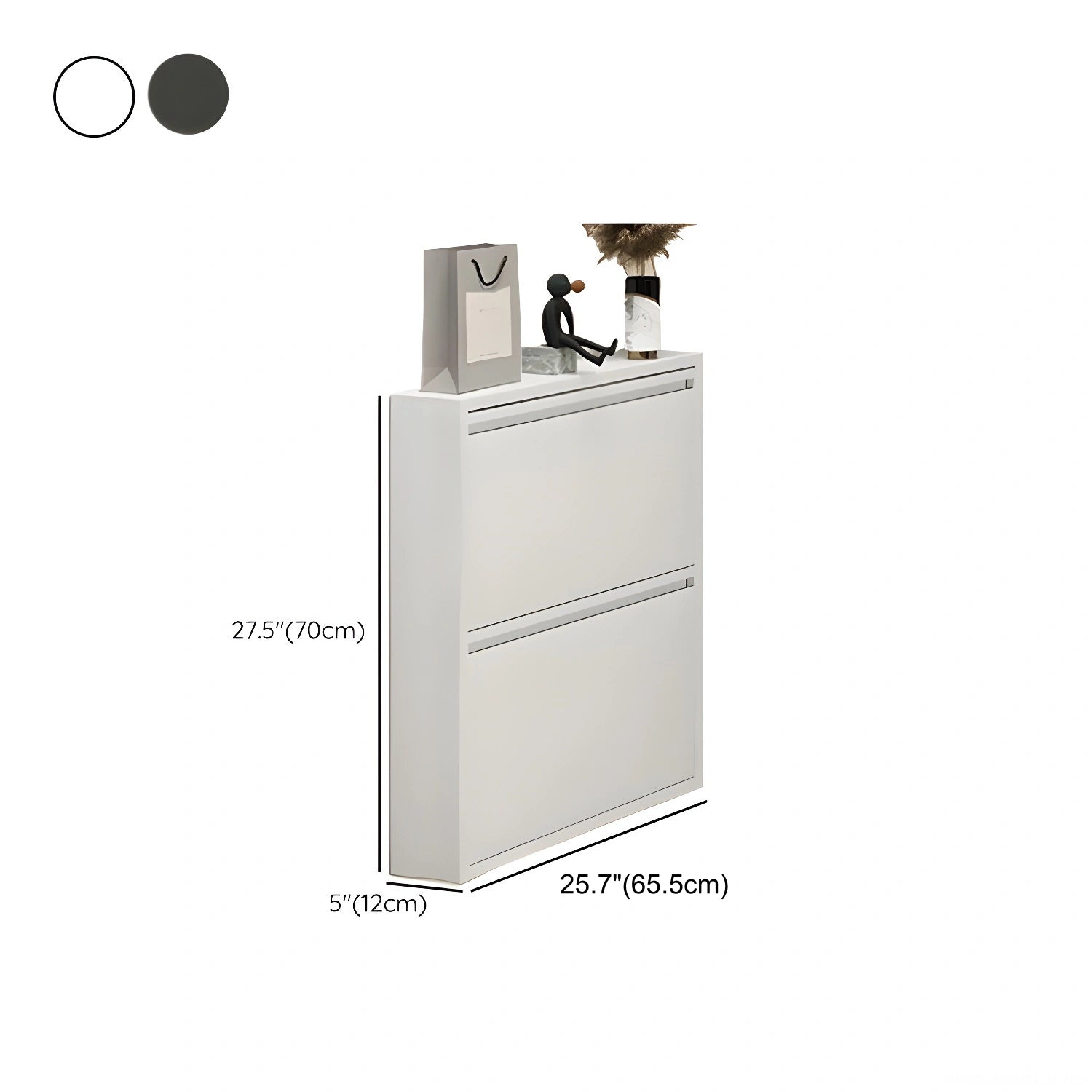 Wall-Mount Drop-Front Shoe Cabinet