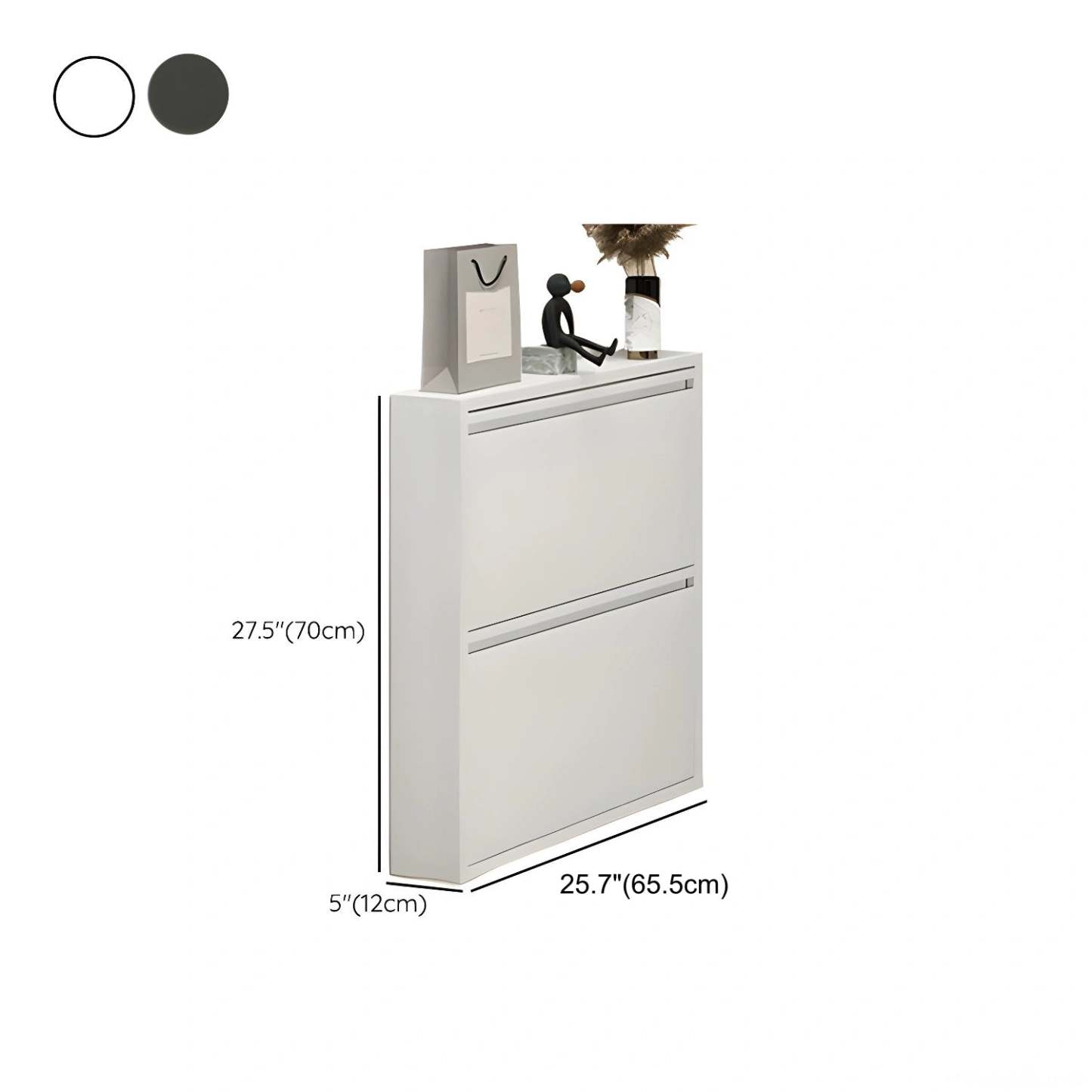 Wall-Mount Drop-Front Shoe Cabinet