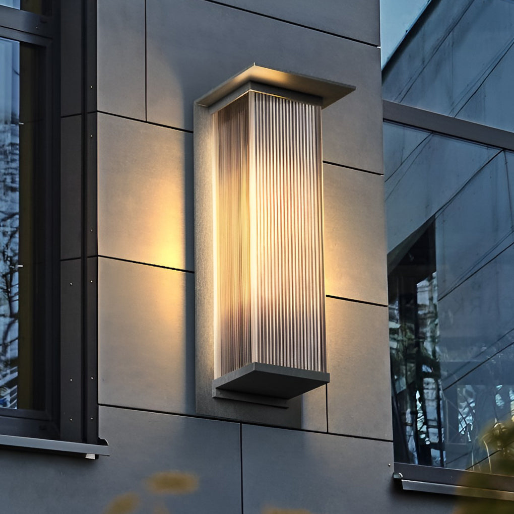 Rectangular 3W LED Modern Outdoor Solar Wall Sconce