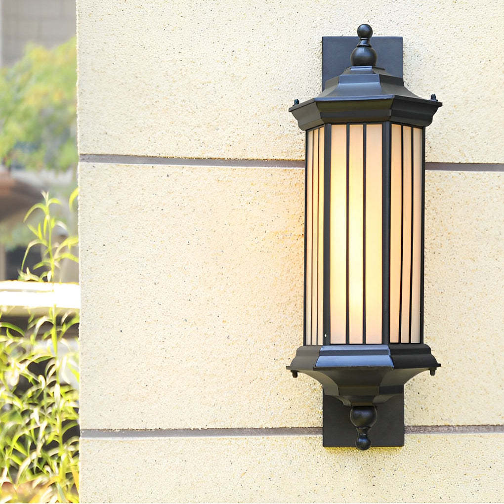 Retro Creative Outdoor Waterproof Black Modern Exterior Wall Lights-Lighom