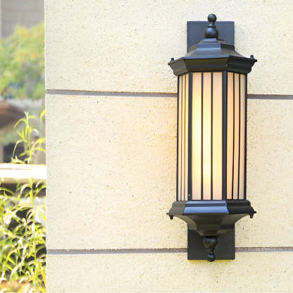 Retro Creative Outdoor Waterproof Black Modern Exterior Wall Lights-Lighom