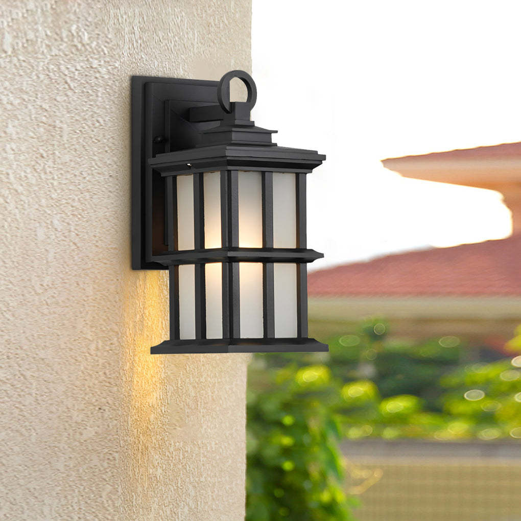 Outdoor Waterproof Aluminum Black European Style Exterior Wall Lights-Lighom