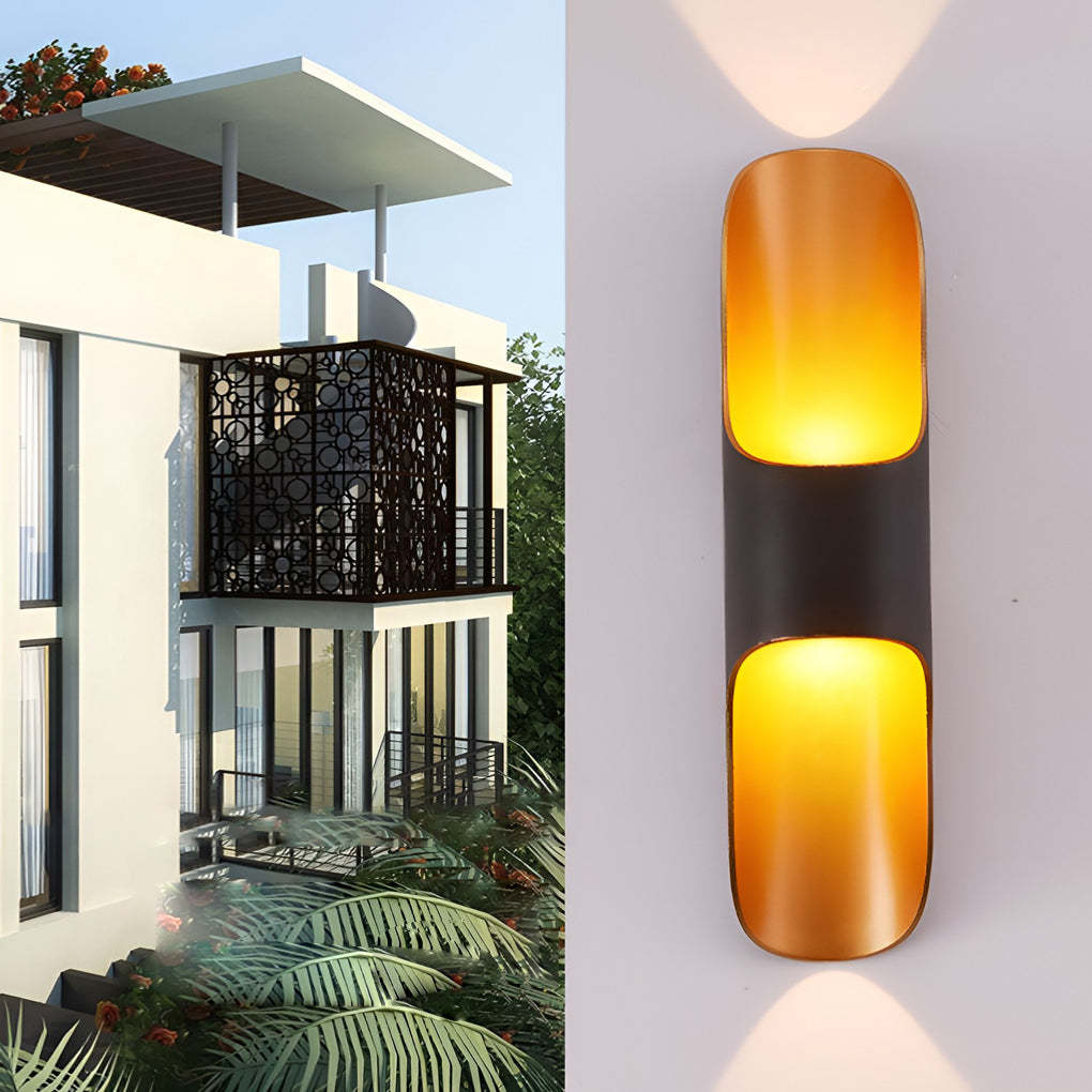 Waterproof Up and Down Lights LED Modern Outdoor Wall Sconces Lighting-Lighom
