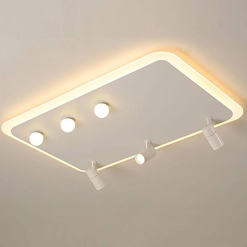 Rectangular Dimmable Adjustable Flush Mount Light