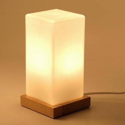 Cube Wooden Battery Operated LED Accent Kids Lamp-Lighom