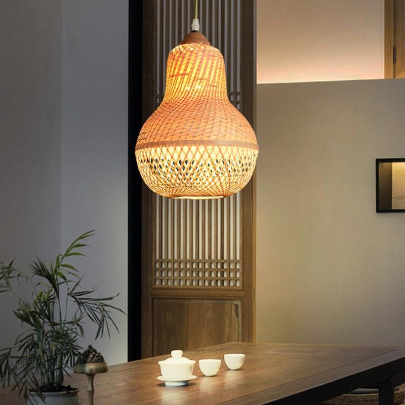 Peach Burlywood Living Room Pendant Ceiling Light