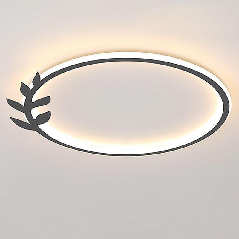 20" Round Dimmable Black Flush Mount