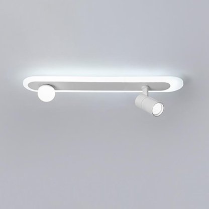 Rectangular LED Small Flush Mount Light with Spherical Bulb Spotlight-Lighom