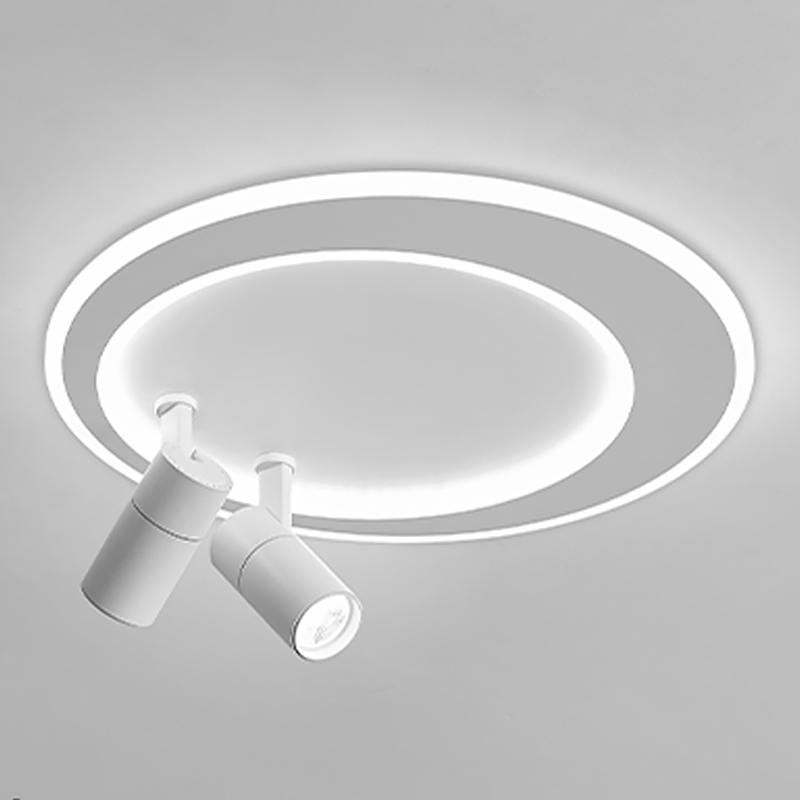18'' LED Circular Flush Mount Modern Lighting with Spotlight-Lighom