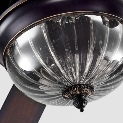 5-blade Farmhouse Style Ceiling Fan with Lights and Remote for Bedroom-Lighom