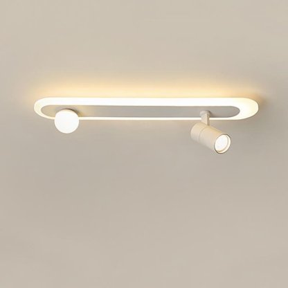 Rectangular LED Small Flush Mount Light with Spherical Bulb Spotlight-Lighom