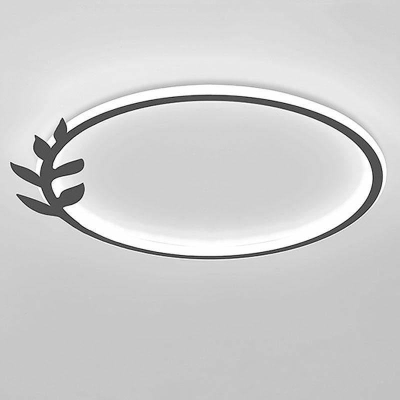 20" Round Dimmable Black Flush Mount