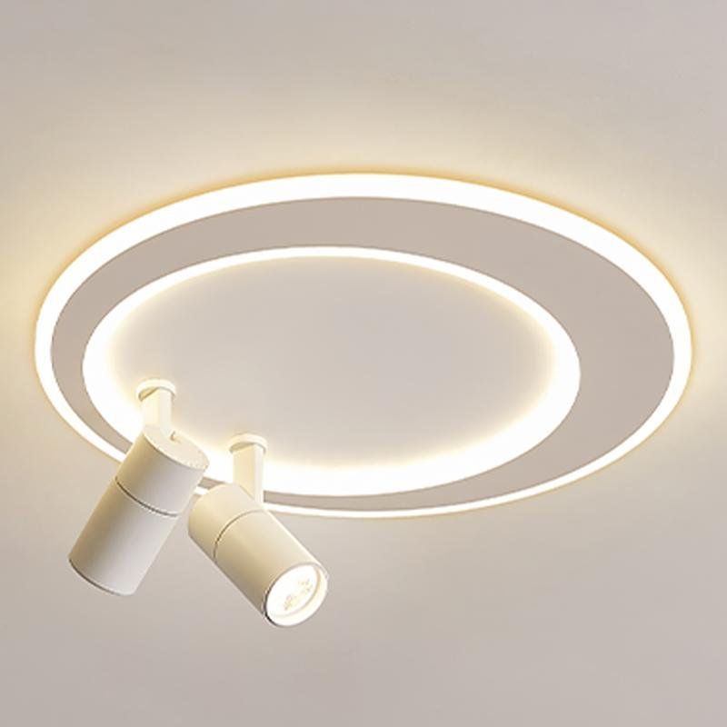 18'' LED Circular Flush Mount Modern Lighting with Spotlight-Lighom