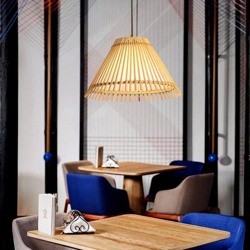 Decorative Long Bar Brisk Bamboo Shade Pendant Light
