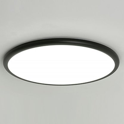 16" Modern Circle Black/White Flush Mount Light