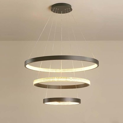 Round Three-Ring Modern LED Chandelier