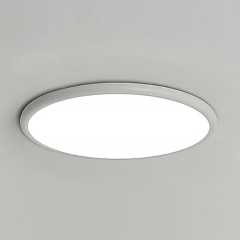 16" Modern Circle Black/White Flush Mount Light