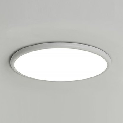 16" Modern Circle Black/White Flush Mount Light
