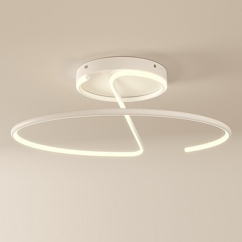 16" Wire Circular Modern LED Semi-Flush Mount Ceiling Light
